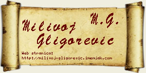 Milivoj Gligorević vizit kartica